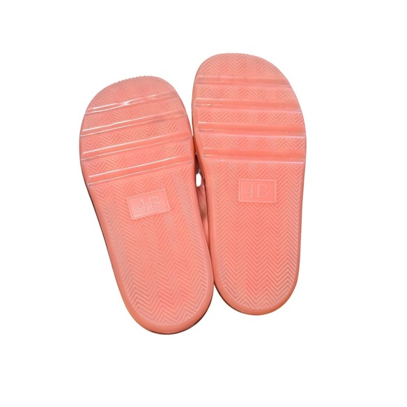 Tory Burch Jelly Slides Sandals Pink Logo Platform Pool Beach Summer 4B - Picture 11 of 12